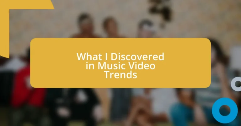 What I Discovered in Music Video Trends