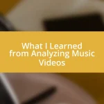 What I Learned from Analyzing Music Videos